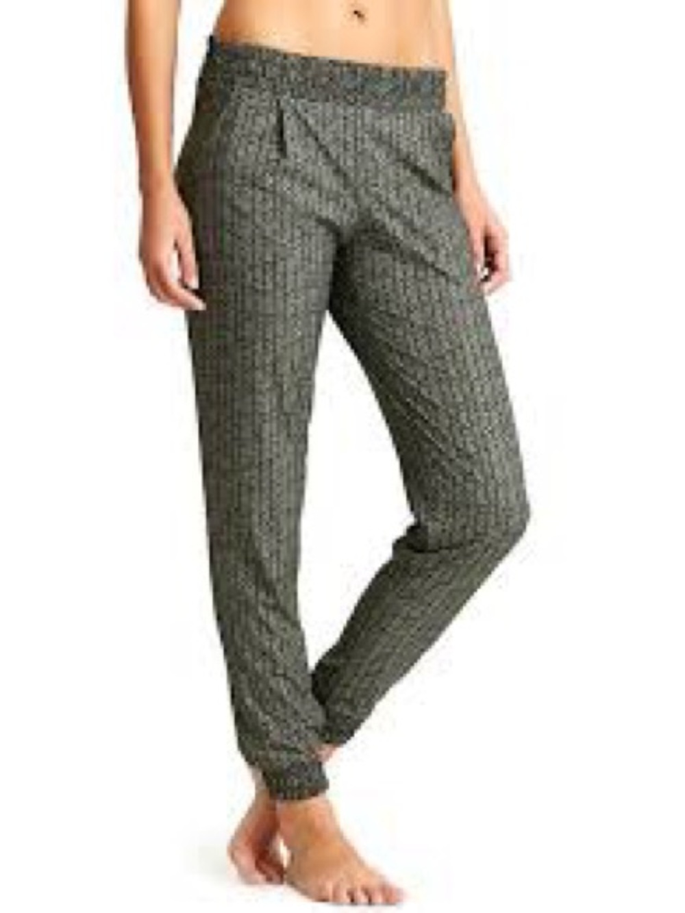 Athleta Black and Green Patterned Joggers